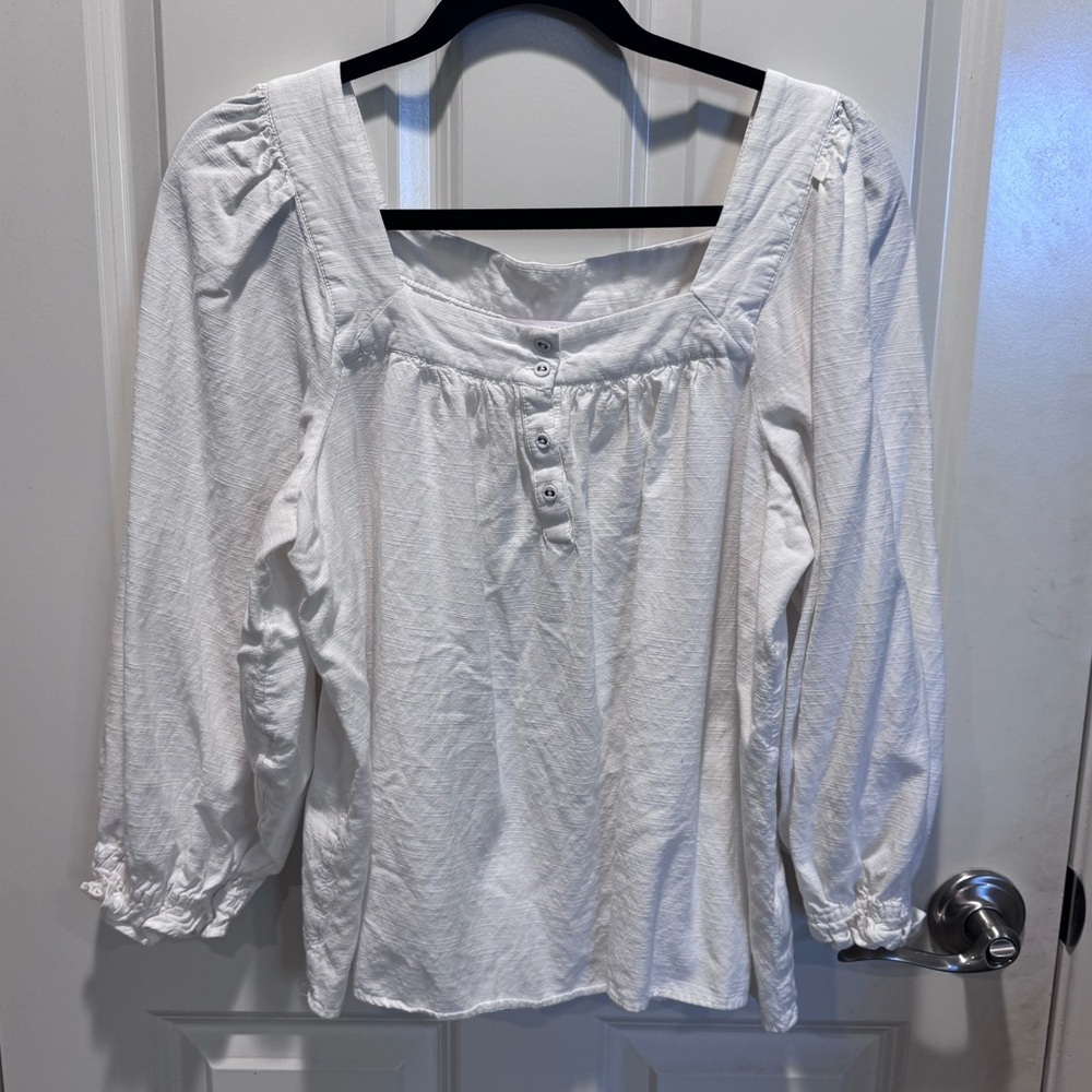Lauren Conrad White Blouse size Large